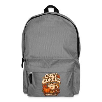 Cozy Coffee Autumn Days T-Shirt Retro Gemütlich - Rucksack - Mittelgrau - Vorne