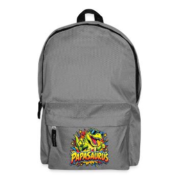  Papasaurus Dinosaurier T-rex Comic Buch Pop Art - Rucksack - Mittelgrau - Vorne