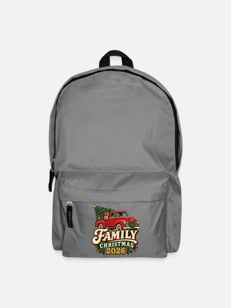 Familien-Weihnachts-2026 Vintage-Truck - Rucksack - Mittelgrau
