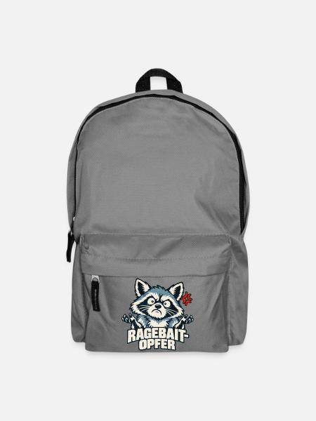 Ragebait Opfer Waschbär Jugendwort 2026 lustig - Rucksack - Mittelgrau