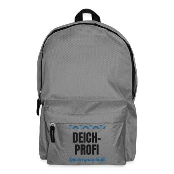 Deich-Profi – Spaziergang läuft (Nordsee) - Rucksack - Mittelgrau - Vorne