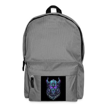 Cyberpunk Viking Helm - Rucksack - Mittelgrau - Vorne