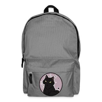 Mitternachtskatze im Sparkle Circle - Rucksack - Mittelgrau - Vorne