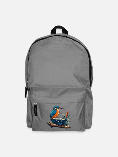 Eisväger vor der Kamera - Rucksack - Mittelgrau