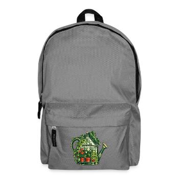 Gewächshaus in einer Gießkanne - Rucksack - Mittelgrau - Vorne