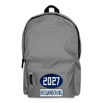 Auswanderung 2027 - Rucksack - Mittelgrau - Vorne