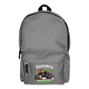 Dividenden kaufen mir keine Zeitmaschine - Rucksack - Mittelgrau - Vorne