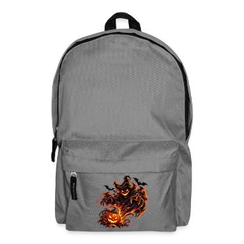 Feuriger Halloween Dämon - Rucksack - Mittelgrau - Vorne