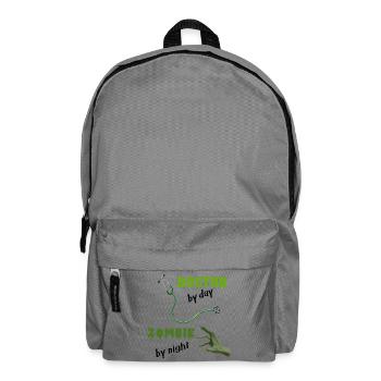 Doctor by day Zombie by night - Stethoskop - Rucksack - Mittelgrau - Vorne