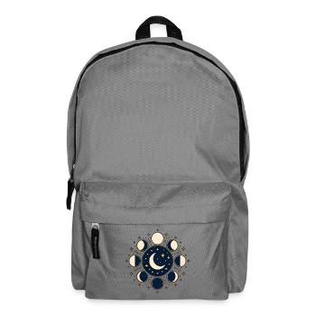 Mondphasen Kreis Sterne Astronomie Vektor Shirt - Rucksack - Mittelgrau - Vorne
