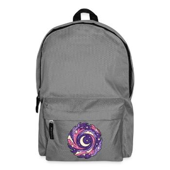 Galaxie Sichelmond Sterne Weltraum Vektor Shirt - Rucksack - Mittelgrau - Vorne