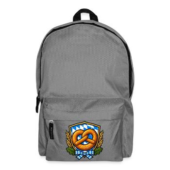 Bavarian Pretzel Crest Emblem - Rucksack - Mittelgrau - Vorne