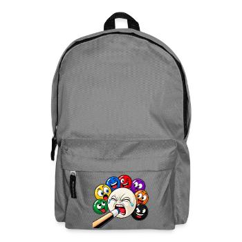 Lustige Billard Motive - Sports-Bar Bilder - Rucksack - Mittelgrau - Vorne
