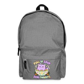 Full of Soup Zero Thoughts - Rucksack - Mittelgrau - Vorne