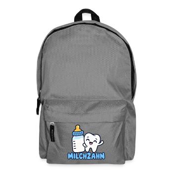 Milchzahn – Süßes Baby & Kinder Zahn Motiv - Rucksack - Mittelgrau - Vorne