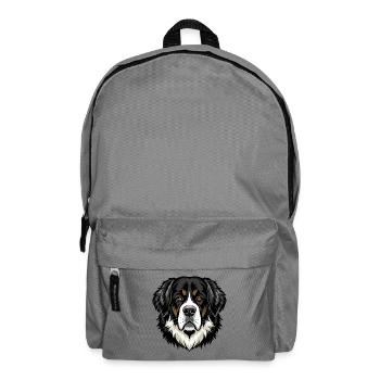 Bernhardiner Hundekopf - Rucksack - Mittelgrau - Vorne