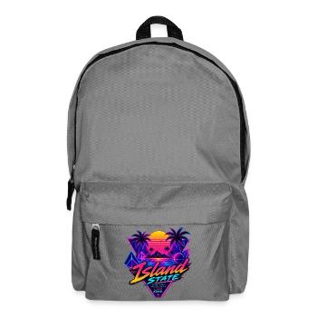 Insel Neon Retro Sunset - Rucksack - Mittelgrau - Vorne