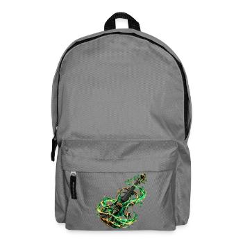 Smaragdgrüne Arkane Violine - Rucksack - Mittelgrau - Vorne