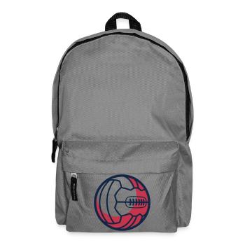 Retro Fussball Lederball Icon - Rucksack - Mittelgrau - Vorne