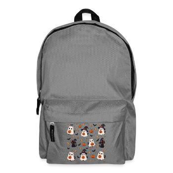 Cutes Halloween-Katzen-Muster - Rucksack - Mittelgrau - Vorne