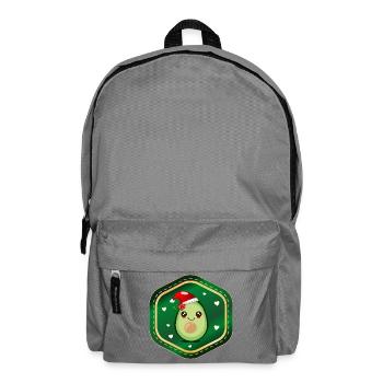 Weihnachts-Avocado - Rucksack - Mittelgrau - Vorne