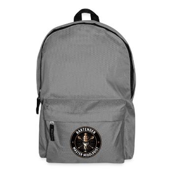 Barkeeper-Meister-Mixologe-Shaker-Abzeichen-Geschenk - Rucksack - Mittelgrau - Vorne