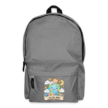 Willkommen auf der Welt Baby - Rucksack - Mittelgrau - Vorne