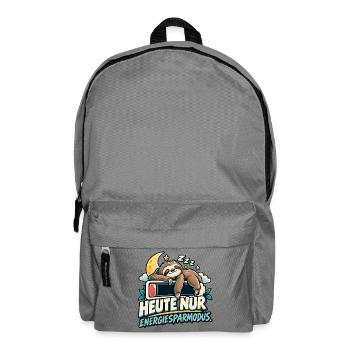 Energiesparmodus Faultier für Gamer Geschenkidee - Rucksack - Mittelgrau - Vorne