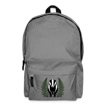 Dachs Farne Wald Tiere Heimisch Natur Vektor Shirt - Rucksack - Mittelgrau - Vorne