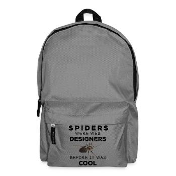 Spiders were web designers - Spinne Nerd Spruch - Rucksack - Mittelgrau - Vorne