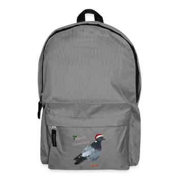 Merry Christmas Taube - Mit Weihnachtsmütze - Rucksack - Mittelgrau - Vorne
