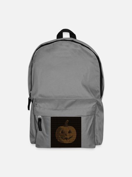 ascii-kunst-Kürbis - Rucksack - Mittelgrau