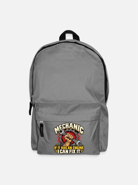 Motor-Reparatur-Mechaniker-Tee - Rucksack - Mittelgrau