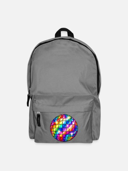 Prisma-Mosaik-Discokugel - Rucksack - Mittelgrau