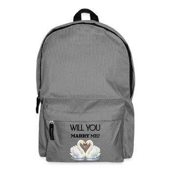Will you marry me Heiratsantrag süße Geschenkidee  - Rucksack - Mittelgrau - Vorne