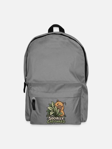 Sozial Capyward – Niedlich und lustig Capybara - Rucksack - Mittelgrau