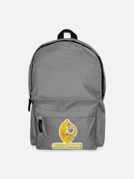 Alles Banane! – Cyber Neon Obst Design - Rucksack - Mittelgrau