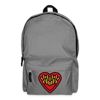 Heart Fries Pop Art - Backpack - elephant grey - Front