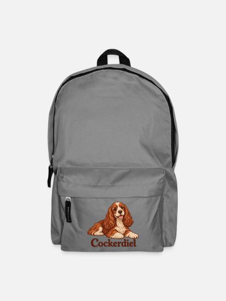 Cocker Spaniel Kuschelportrait - Rucksack - Mittelgrau