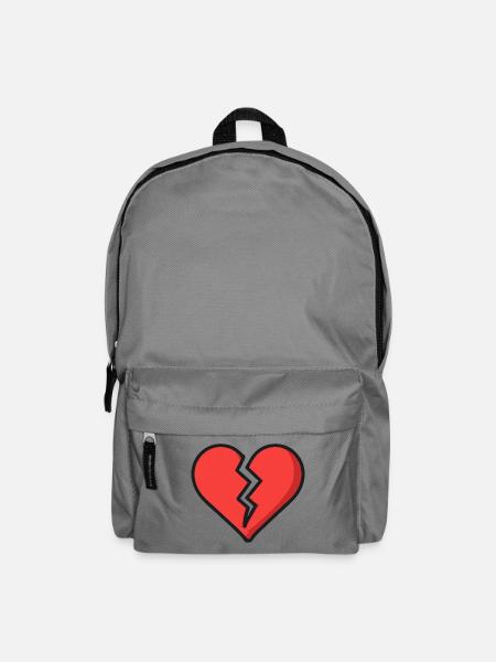 Gebrochenes Herz - Rucksack - Mittelgrau