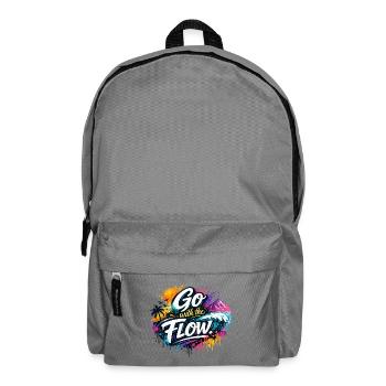 Go With the Flow Graffiti Surf Art Design - Rucksack - Mittelgrau - Vorne