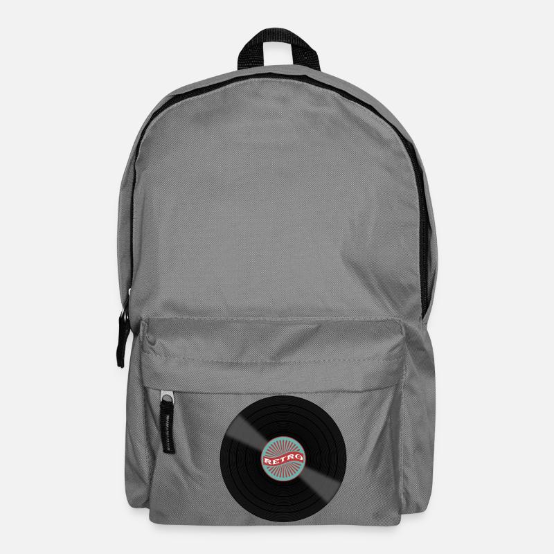 Retro Schallplatte Geschenkidee Musiker DJ Vinyl - Rucksack - Mittelgrau
