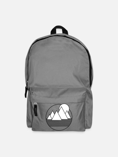 Minimalistische Wüstenlandschaft - Rucksack - Mittelgrau