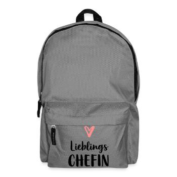 Lieblings Chefin Herz Geschenk Chef - Rucksack - Mittelgrau - Vorne