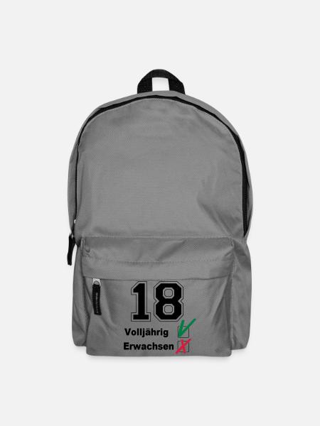 18. Geburtstag ,Volljährig , erwachsen(25) - Rucksack - Mittelgrau