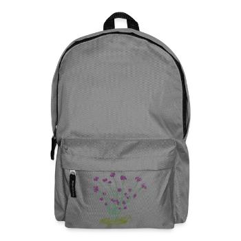 Florale Wildblumenzeichnung - Rucksack - Mittelgrau - Vorne