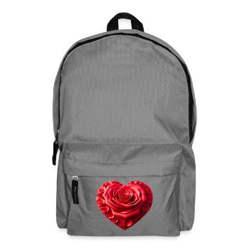 Coeur de rose (01) - Sac à dos - gris éléphant - Devant