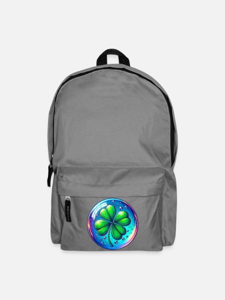 Vierblättriges Kleeblatt - Rucksack - Mittelgrau
