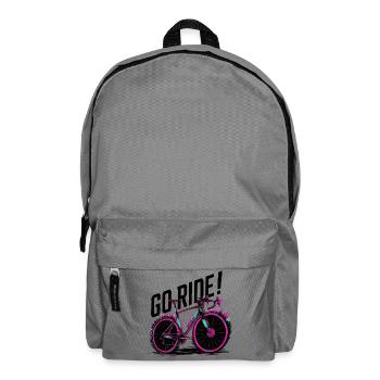 Neon Cycling Adventure Illustration - Backpack - elephant grey - Front