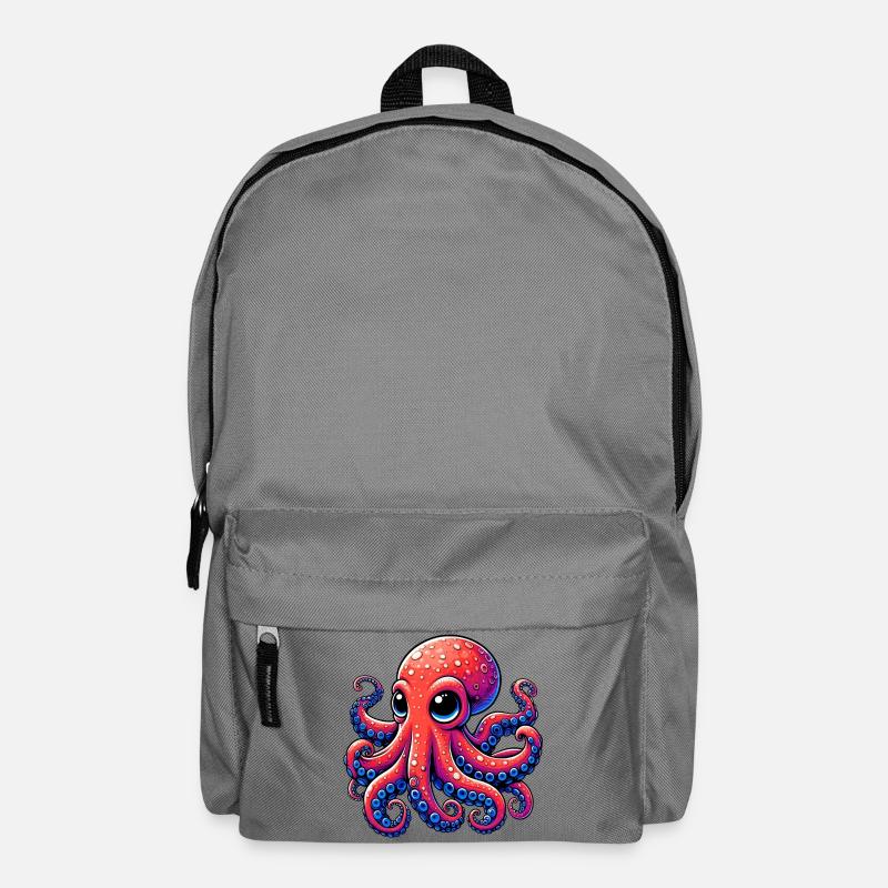 Krake - Rucksack - Mittelgrau